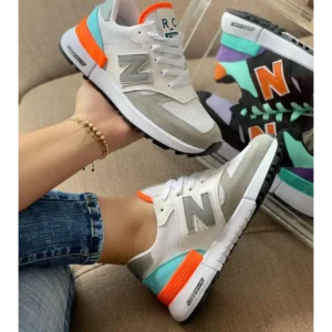 Zapatilla NB gris naranja unisex
